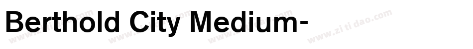 Berthold City Medium字体转换